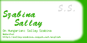 szabina sallay business card